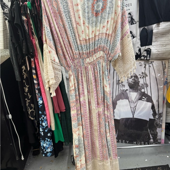 Away Multicolor Boho Maxi Dress - Picture 6 of 7